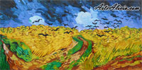 Copia Vincent van Gogh (Campo de trigo con cuervos); Pintores famosos